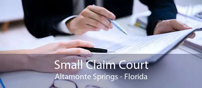 Small Claim Court Altamonte Springs - Florida