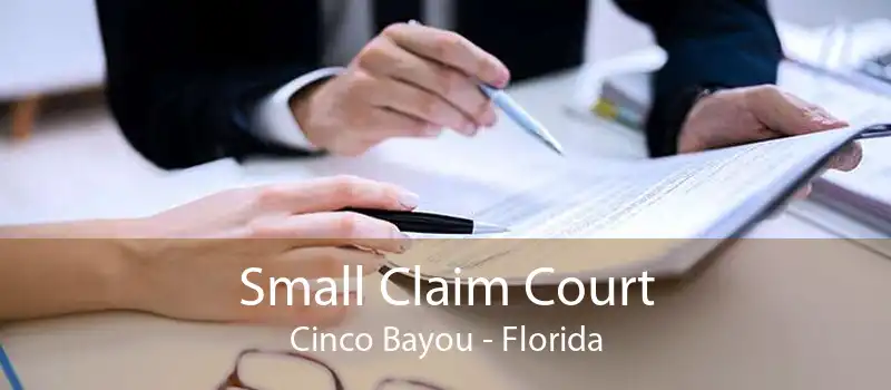 Small Claim Court Cinco Bayou - Florida